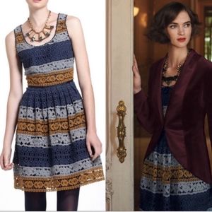 Anthropologie Maeve Striated Lace Dress 8
